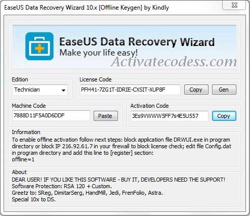 Easy Data Recovery Wizard Serial Key